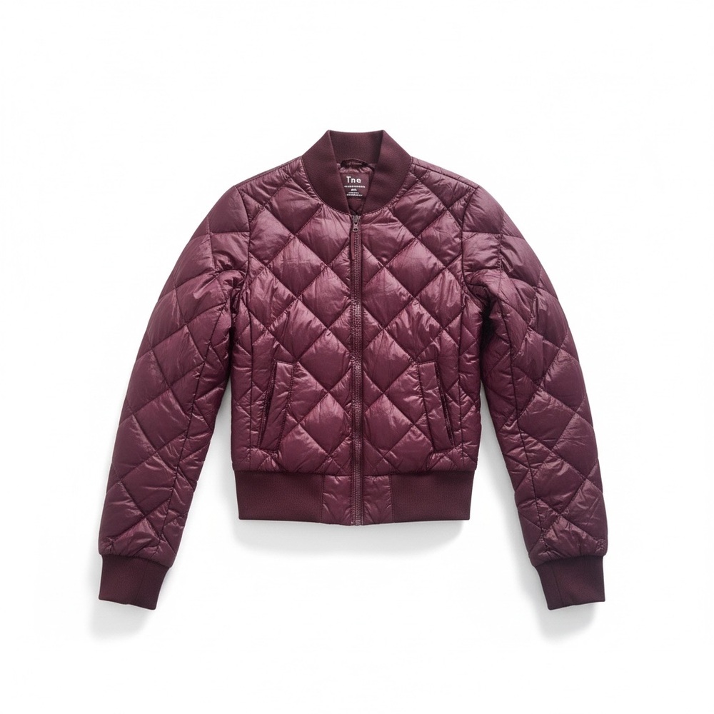Aritzia TNA League Bomber Jacket – XXS - Burgundy/Plum